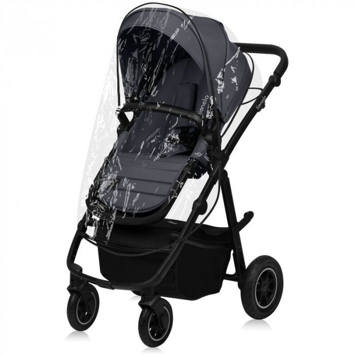 Carucior 2 in 1, Lionelo, Amber Plus, Cadru aluminiu, Cu landou intarit si salteluta moale, Reversibil, Maner ajustabil, Cu accesorii, Cu ventilatie panoramica 3D, Pana la 22 kg, EN1888-1, EN1888-2, E [9]