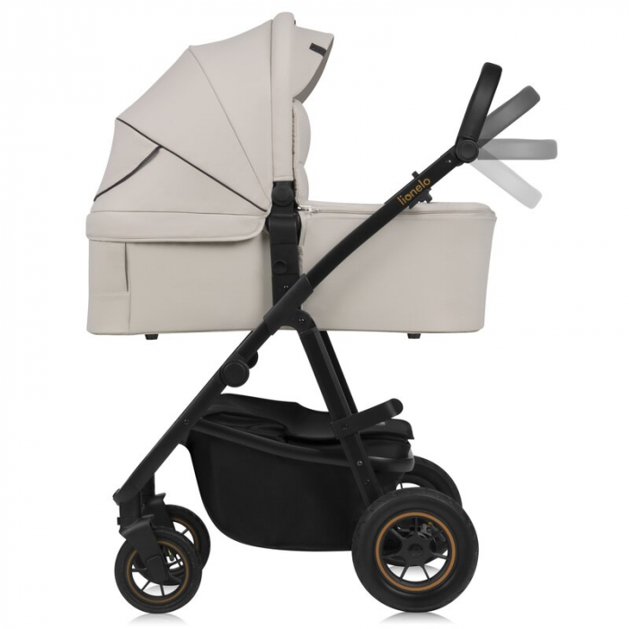 Carucior 2 in 1, Lionelo, Amber Plus, Cadru aluminiu, Cu landou intarit si salteluta moale, Reversibil, Maner ajustabil, Cu accesorii, Cu ventilatie panoramica 3D, Pana la 22 kg, EN1888-1, EN1888-2, E [22]