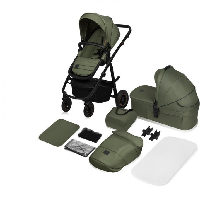 Carucior 2 in 1, Lionelo, Amber Plus, Cadru aluminiu, Cu landou intarit si salteluta moale, Reversibil, Maner ajustabil, Cu accesorii, Cu ventilatie panoramica 3D, Pana la 22 kg, EN1888-1, EN1888-2, E [3]
