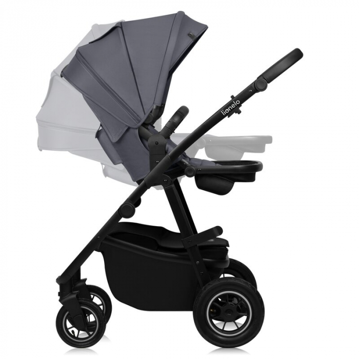 Carucior 2 in 1, Lionelo, Amber Plus, Cadru aluminiu, Cu landou intarit si salteluta moale, Reversibil, Maner ajustabil, Cu accesorii, Cu ventilatie panoramica 3D, Pana la 22 kg, EN1888-1, EN1888-2, E [13]