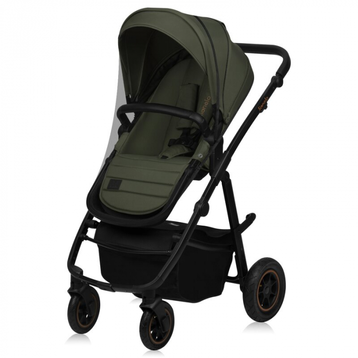 Carucior 2 in 1, Lionelo, Amber Plus, Cadru aluminiu, Cu landou intarit si salteluta moale, Reversibil, Maner ajustabil, Cu accesorii, Cu ventilatie panoramica 3D, Pana la 22 kg, EN1888-1, EN1888-2, E [8]