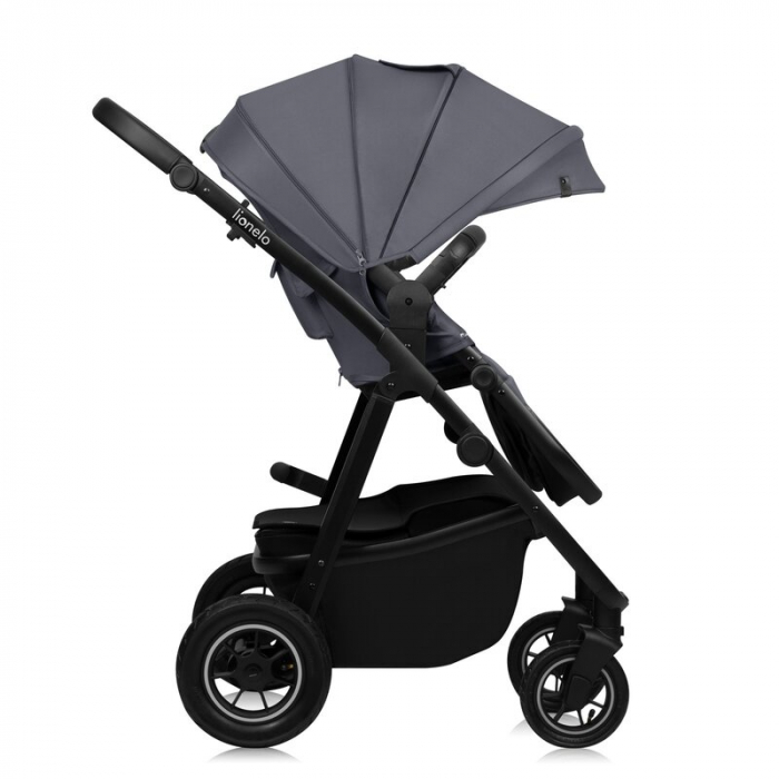 Carucior 2 in 1, Lionelo, Amber Plus, Cadru aluminiu, Cu landou intarit si salteluta moale, Reversibil, Maner ajustabil, Cu accesorii, Cu ventilatie panoramica 3D, Pana la 22 kg, EN1888-1, EN1888-2, E [14]
