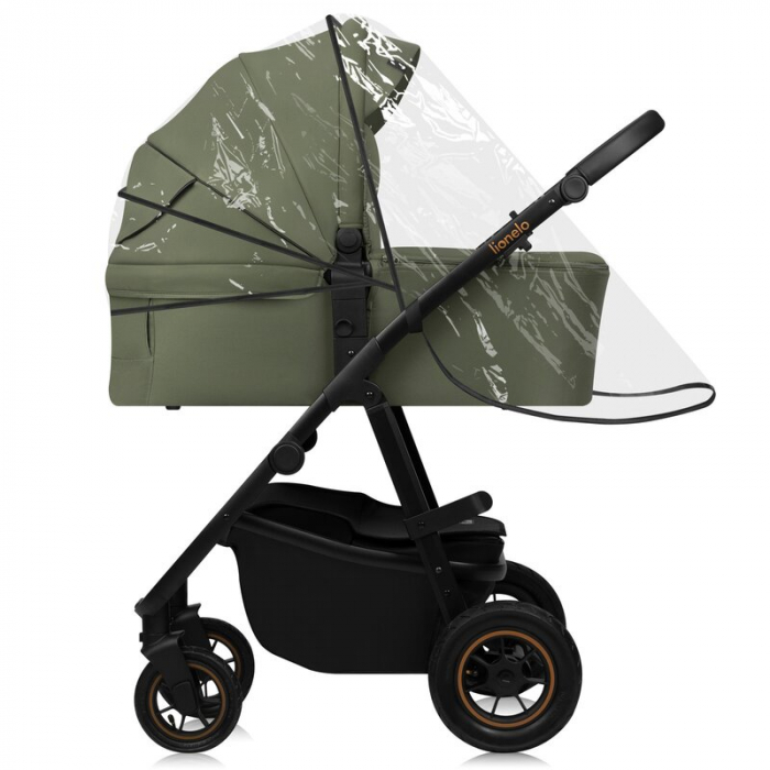 Carucior 2 in 1, Lionelo, Amber Plus, Cadru aluminiu, Cu landou intarit si salteluta moale, Reversibil, Maner ajustabil, Cu accesorii, Cu ventilatie panoramica 3D, Pana la 22 kg, EN1888-1, EN1888-2, E [24]