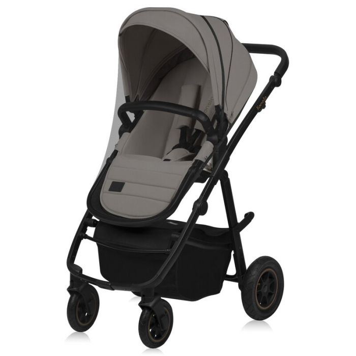 Carucior 2 in 1, Lionelo, Amber Plus, Cadru aluminiu, Cu landou intarit si salteluta moale, Reversibil, Maner ajustabil, Cu accesorii, Cu ventilatie panoramica 3D, Pana la 22 kg, EN1888-1, EN1888-2, E [8]
