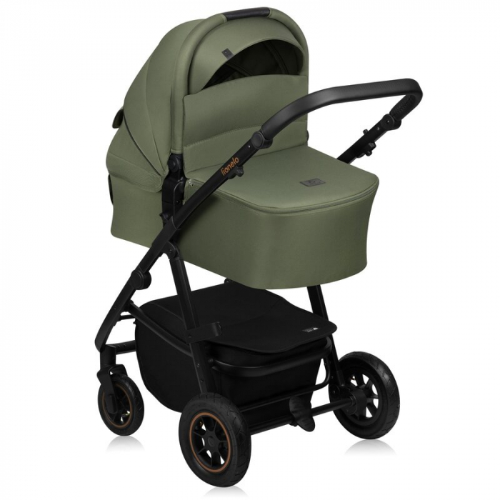 Carucior 2 in 1, Lionelo, Amber Plus, Cadru aluminiu, Cu landou intarit si salteluta moale, Reversibil, Maner ajustabil, Cu accesorii, Cu ventilatie panoramica 3D, Pana la 22 kg, EN1888-1, EN1888-2, E [19]