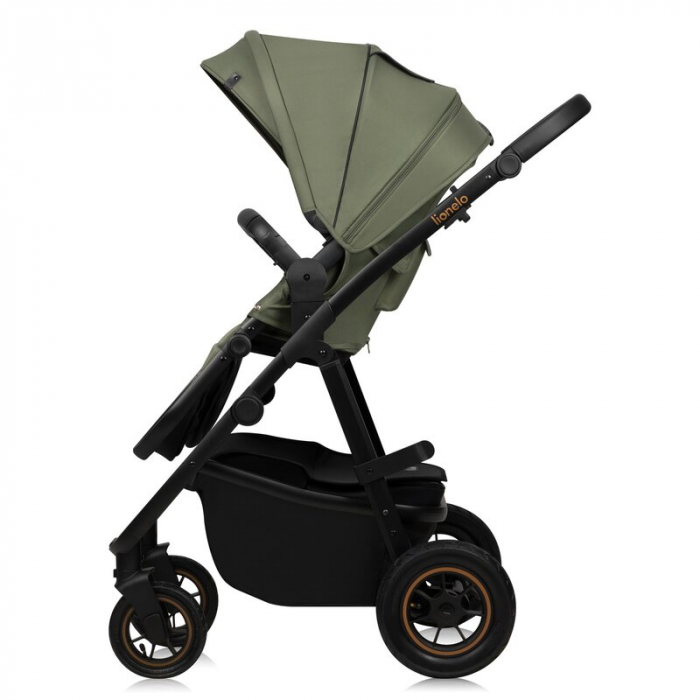 Carucior 2 in 1, Lionelo, Amber Plus, Cadru aluminiu, Cu landou intarit si salteluta moale, Reversibil, Maner ajustabil, Cu accesorii, Cu ventilatie panoramica 3D, Pana la 22 kg, EN1888-1, EN1888-2, E [18]