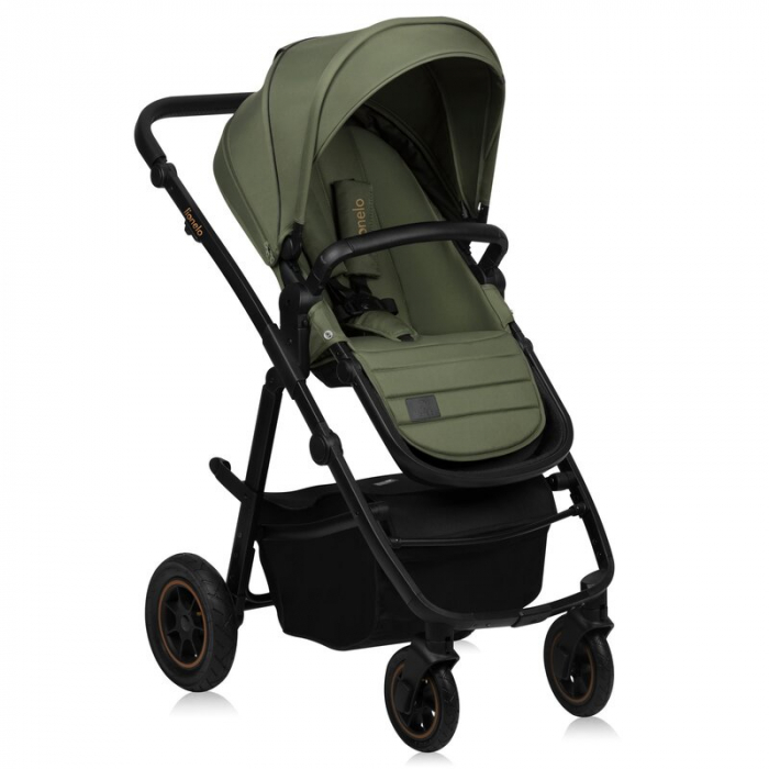 Carucior 2 in 1, Lionelo, Amber Plus, Cadru aluminiu, Cu landou intarit si salteluta moale, Reversibil, Maner ajustabil, Cu accesorii, Cu ventilatie panoramica 3D, Pana la 22 kg, EN1888-1, EN1888-2, E [4]