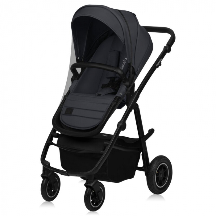 Carucior 2 in 1, Lionelo, Amber Plus, Cadru aluminiu, Cu landou intarit si salteluta moale, Reversibil, Maner ajustabil, Cu accesorii, Cu ventilatie panoramica 3D, Pana la 22 kg, EN1888-1, EN1888-2, E [8]
