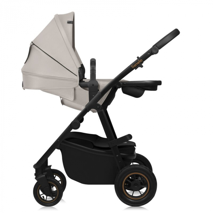Carucior 2 in 1, Lionelo, Amber Plus, Cadru aluminiu, Cu landou intarit si salteluta moale, Reversibil, Maner ajustabil, Cu accesorii, Cu ventilatie panoramica 3D, Pana la 22 kg, EN1888-1, EN1888-2, E [12]