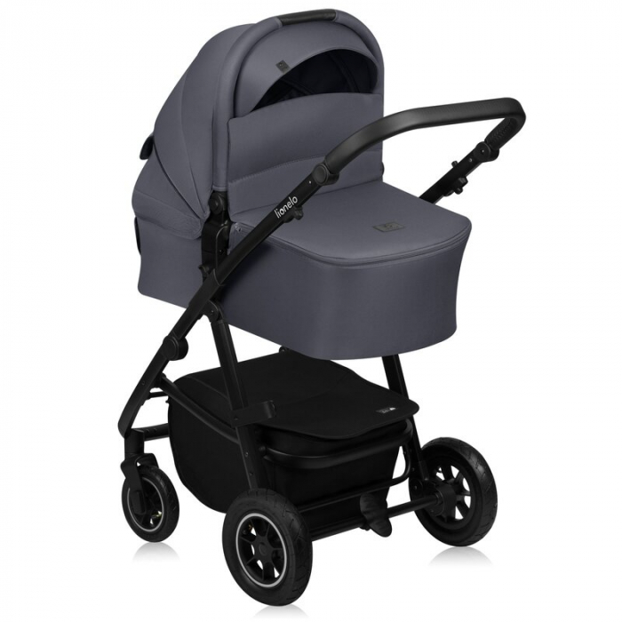 Carucior 2 in 1, Lionelo, Amber Plus, Cadru aluminiu, Cu landou intarit si salteluta moale, Reversibil, Maner ajustabil, Cu accesorii, Cu ventilatie panoramica 3D, Pana la 22 kg, EN1888-1, EN1888-2, E [19]