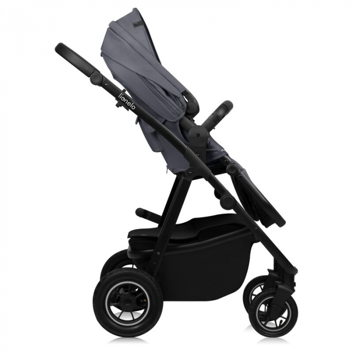 Carucior 2 in 1, Lionelo, Amber Plus, Cadru aluminiu, Cu landou intarit si salteluta moale, Reversibil, Maner ajustabil, Cu accesorii, Cu ventilatie panoramica 3D, Pana la 22 kg, EN1888-1, EN1888-2, E [28]
