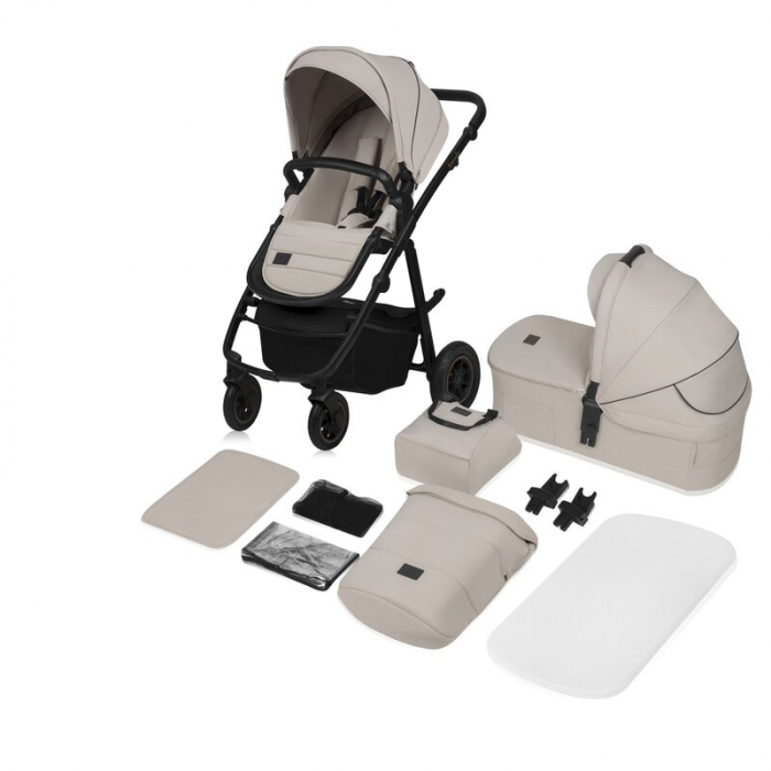Carucior 2 in 1, Lionelo, Amber Plus, Cadru aluminiu, Cu landou intarit si salteluta moale, Reversibil, Maner ajustabil, Cu accesorii, Cu ventilatie panoramica 3D, Pana la 22 kg, EN1888-1, EN1888-2, E [3]