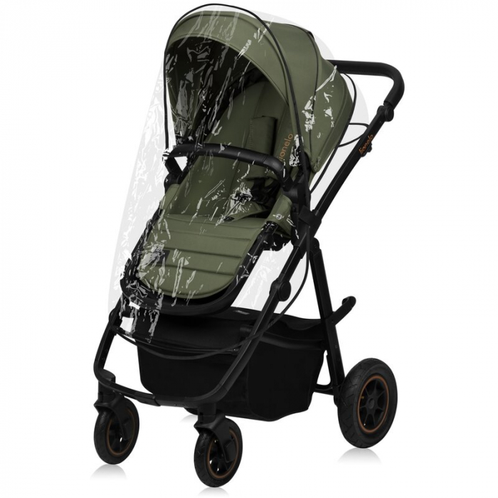 Carucior 2 in 1, Lionelo, Amber Plus, Cadru aluminiu, Cu landou intarit si salteluta moale, Reversibil, Maner ajustabil, Cu accesorii, Cu ventilatie panoramica 3D, Pana la 22 kg, EN1888-1, EN1888-2, E [9]