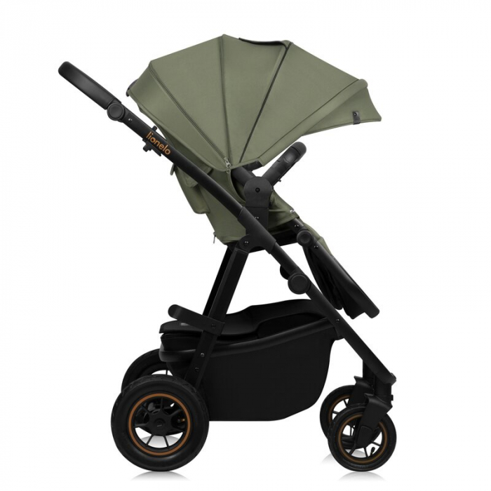 Carucior 2 in 1, Lionelo, Amber Plus, Cadru aluminiu, Cu landou intarit si salteluta moale, Reversibil, Maner ajustabil, Cu accesorii, Cu ventilatie panoramica 3D, Pana la 22 kg, EN1888-1, EN1888-2, E [14]