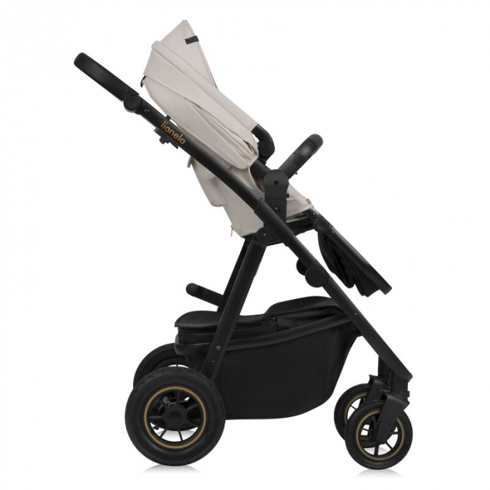 Carucior 2 in 1, Lionelo, Amber Plus, Cadru aluminiu, Cu landou intarit si salteluta moale, Reversibil, Maner ajustabil, Cu accesorii, Cu ventilatie panoramica 3D, Pana la 22 kg, EN1888-1, EN1888-2, E [28]