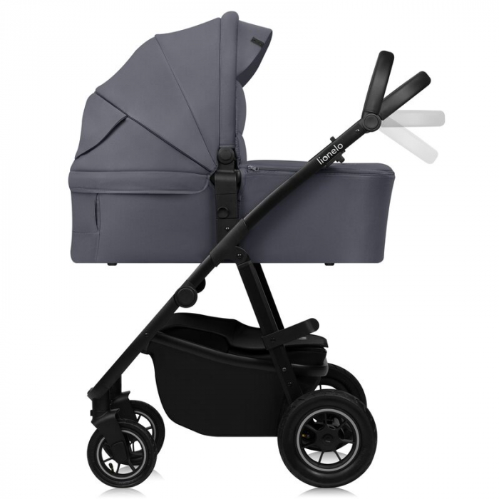 Carucior 2 in 1, Lionelo, Amber Plus, Cadru aluminiu, Cu landou intarit si salteluta moale, Reversibil, Maner ajustabil, Cu accesorii, Cu ventilatie panoramica 3D, Pana la 22 kg, EN1888-1, EN1888-2, E [22]