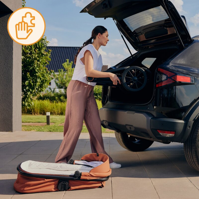 Carucior 2 in 1, Lionelo, Layla, Pana la 22 kg, Cadru aluminiu, Cu landou intarit si salteluta din spuma AirDots, Reversibil, Cu ventilatie 3D, Cu accesorii, EN1888-1, EN1888-2, EN1466, Verde [38]