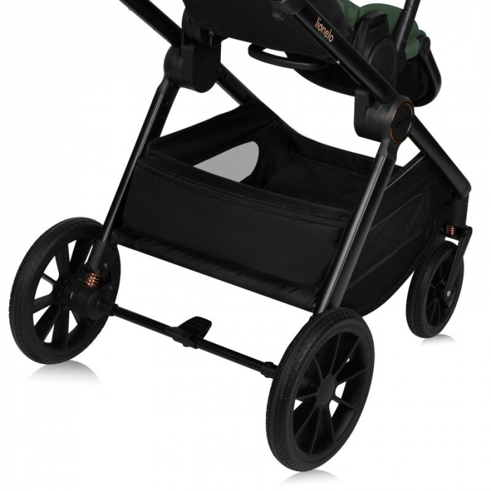 Carucior 2 in 1, Lionelo, Layla, Pana la 22 kg, Cadru aluminiu, Cu landou intarit si salteluta din spuma AirDots, Reversibil, Cu ventilatie 3D, Cu accesorii, EN1888-1, EN1888-2, EN1466, Verde [22]