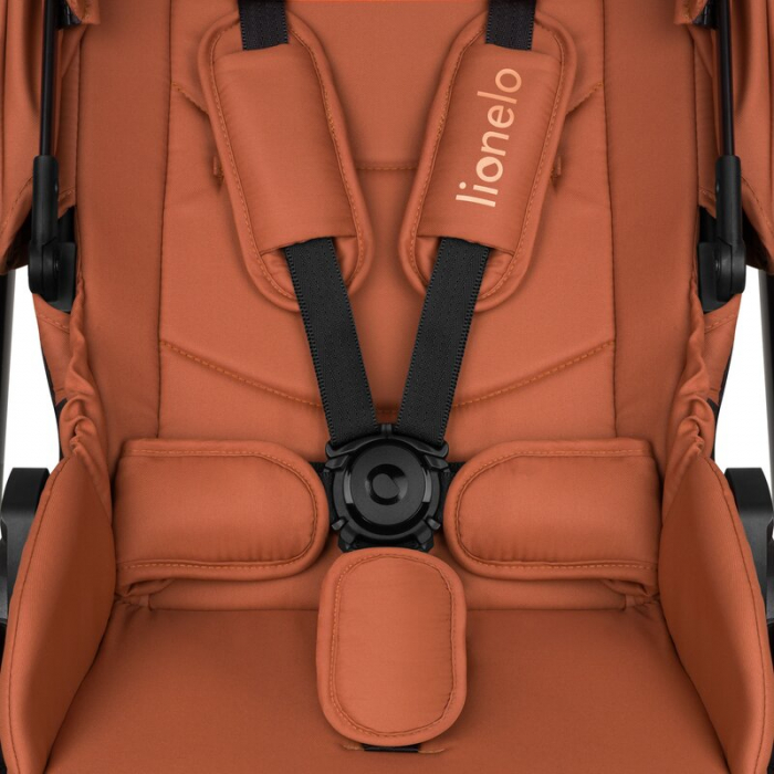 Carucior 2 in 1, Lionelo, Layla, Pana la 22 kg, Cadru aluminiu, Cu landou intarit si salteluta din spuma AirDots, Reversibil, Cu ventilatie 3D, Cu accesorii, EN1888-1, EN1888-2, EN1466, Maro [23]