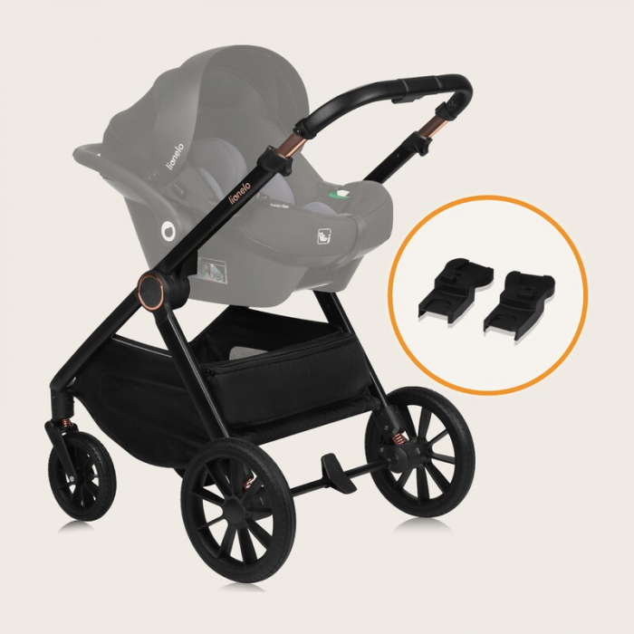 Carucior 2 in 1, Lionelo, Layla, Pana la 22 kg, Cadru aluminiu, Cu landou intarit si salteluta din spuma AirDots, Reversibil, Cu ventilatie 3D, Cu accesorii, EN1888-1, EN1888-2, EN1466, Verde [43]