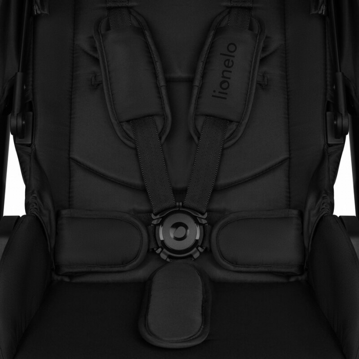 Carucior 2 in 1, Lionelo, Layla, Pana la 22 kg, Cadru aluminiu, Cu landou intarit si salteluta din spuma AirDots, Reversibil, Cu ventilatie 3D, Cu accesorii, EN1888-1, EN1888-2, EN1466, Negru [24]
