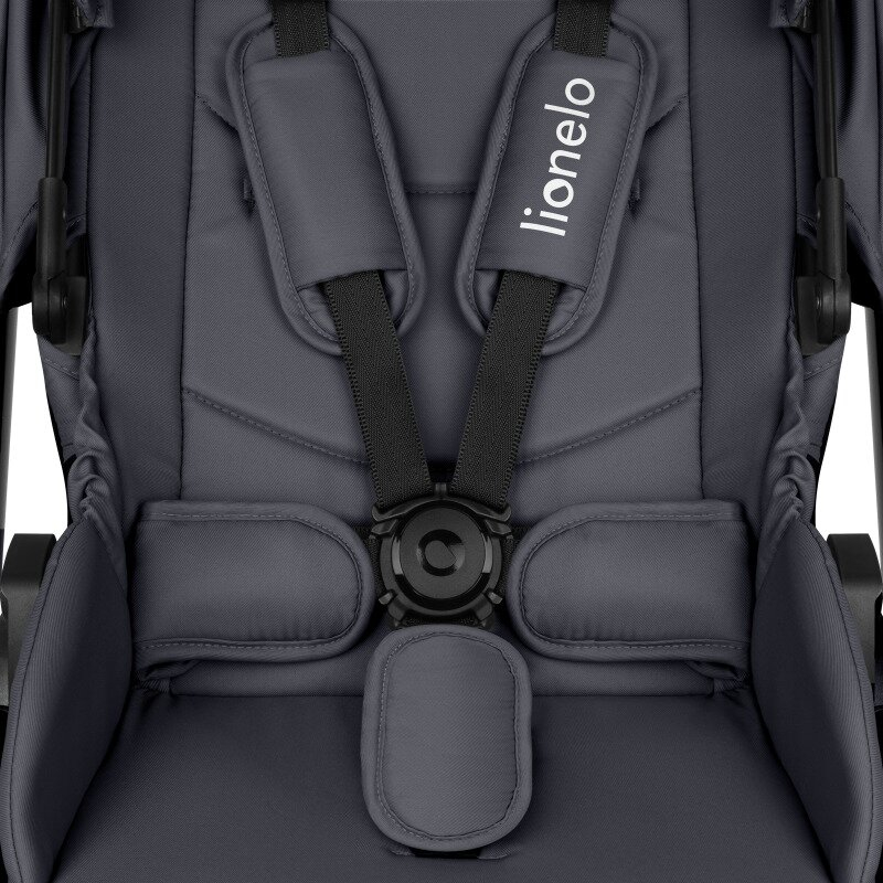 Carucior 2 in 1, Lionelo, Layla, Pana la 22 kg, Cadru aluminiu, Cu landou intarit si salteluta din spuma AirDots, Reversibil, Cu ventilatie 3D, Cu accesorii, EN1888-1, EN1888-2, EN1466, Gri [20]