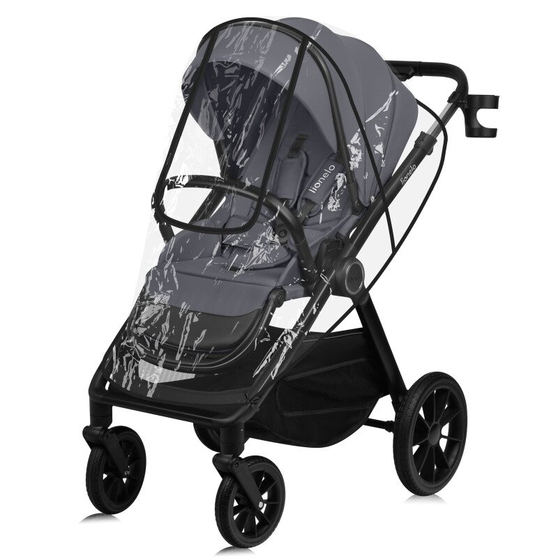 Carucior 2 in 1, Lionelo, Layla, Pana la 22 kg, Cadru aluminiu, Cu landou intarit si salteluta din spuma AirDots, Reversibil, Cu ventilatie 3D, Cu accesorii, EN1888-1, EN1888-2, EN1466, Gri [7]