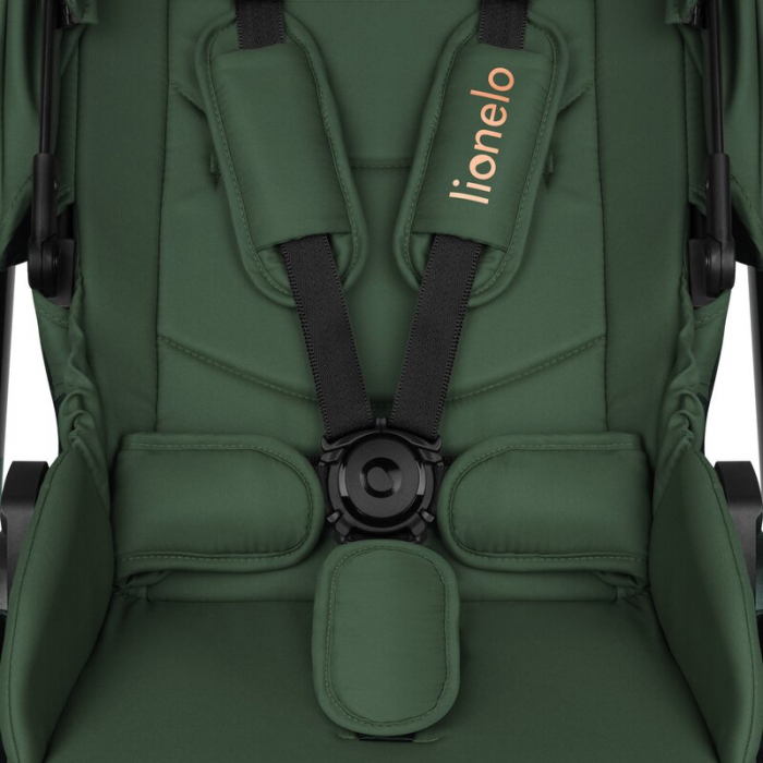 Carucior 2 in 1, Lionelo, Layla, Pana la 22 kg, Cadru aluminiu, Cu landou intarit si salteluta din spuma AirDots, Reversibil, Cu ventilatie 3D, Cu accesorii, EN1888-1, EN1888-2, EN1466, Verde [21]