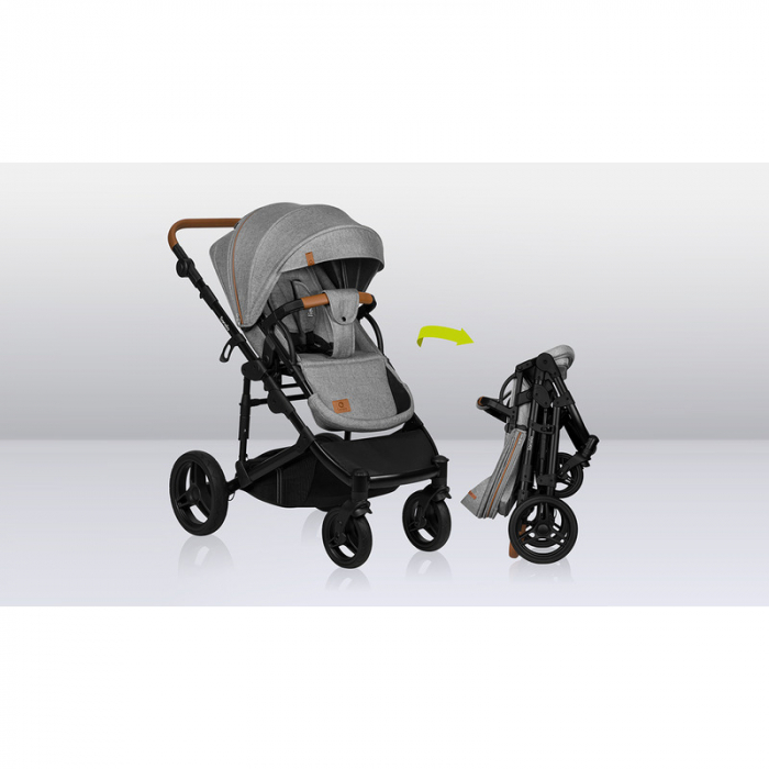 Carucior 2 in 1, Lionelo, Mari Tour, Cu landou individual si salteluta moale, Reversibil, Maner ajustabil, Plasa de tantari, Husa de picioare, Geanta parinti, 22 kg, Conform cu standardele europene de [14]