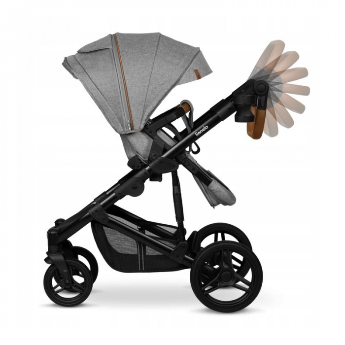 Carucior 2 in 1, Lionelo, Mari Tour, Cu landou individual si salteluta moale, Reversibil, Maner ajustabil, Plasa de tantari, Husa de picioare, Geanta parinti, 22 kg, Conform cu standardele europene de [10]