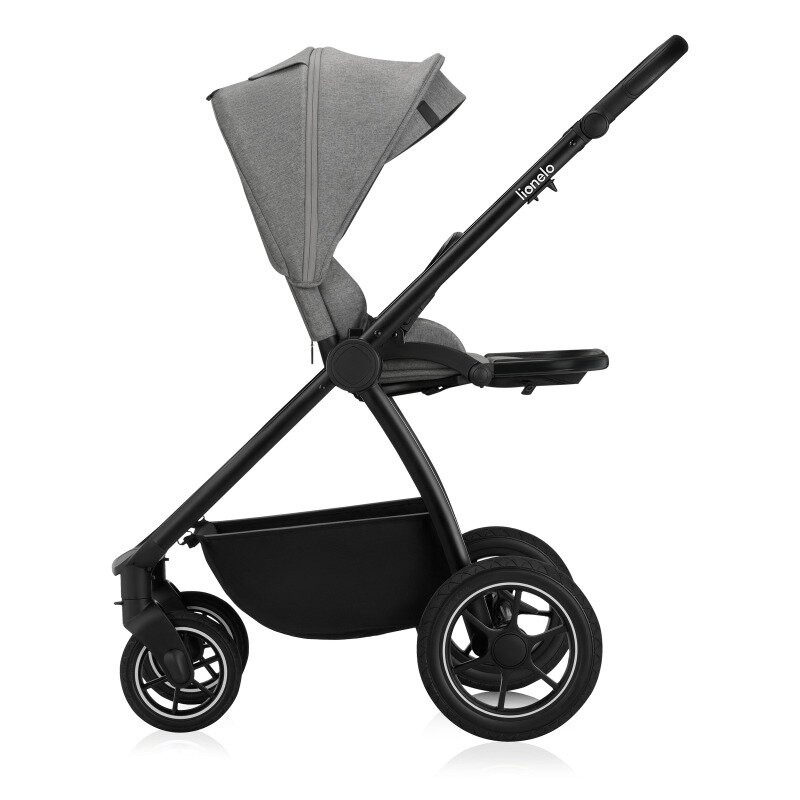 Carucior 2 in 1, Lionelo, Meril, Cu landou si scaun cu dimensiune XL, Reversibil, Cu sistem de ventilatie 3D, Cu accesorii, Pana la 22 kg, Conform cu EN1888-1 EN1888-2, EN1466, Gri [9]