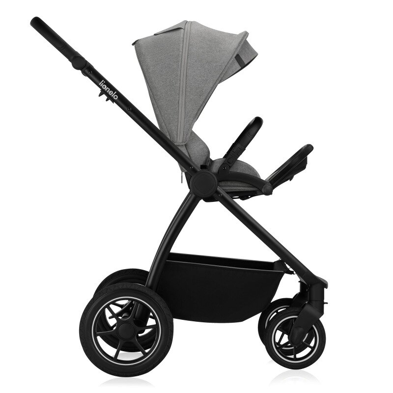 Carucior 2 in 1, Lionelo, Meril, Cu landou si scaun cu dimensiune XL, Reversibil, Cu sistem de ventilatie 3D, Cu accesorii, Pana la 22 kg, Conform cu EN1888-1 EN1888-2, EN1466, Gri [10]