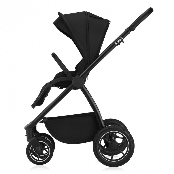 Carucior 2 in 1, Lionelo, Meril, Cu landou si scaun cu dimensiune XL, Reversibil, Cu sistem de ventilatie 3D, Cu accesorii, Pana la 22 kg, Conform cu EN1888-1 EN1888-2, EN1466, Negru [13]