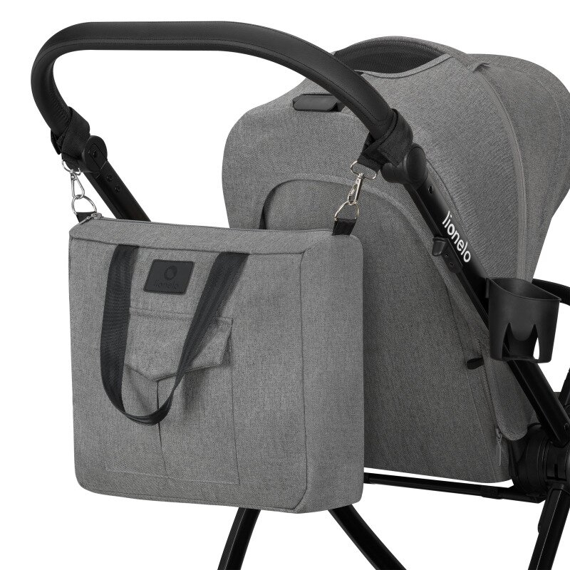 Carucior 2 in 1, Lionelo, Meril, Cu landou si scaun cu dimensiune XL, Reversibil, Cu sistem de ventilatie 3D, Cu accesorii, Pana la 22 kg, Conform cu EN1888-1 EN1888-2, EN1466, Gri [14]