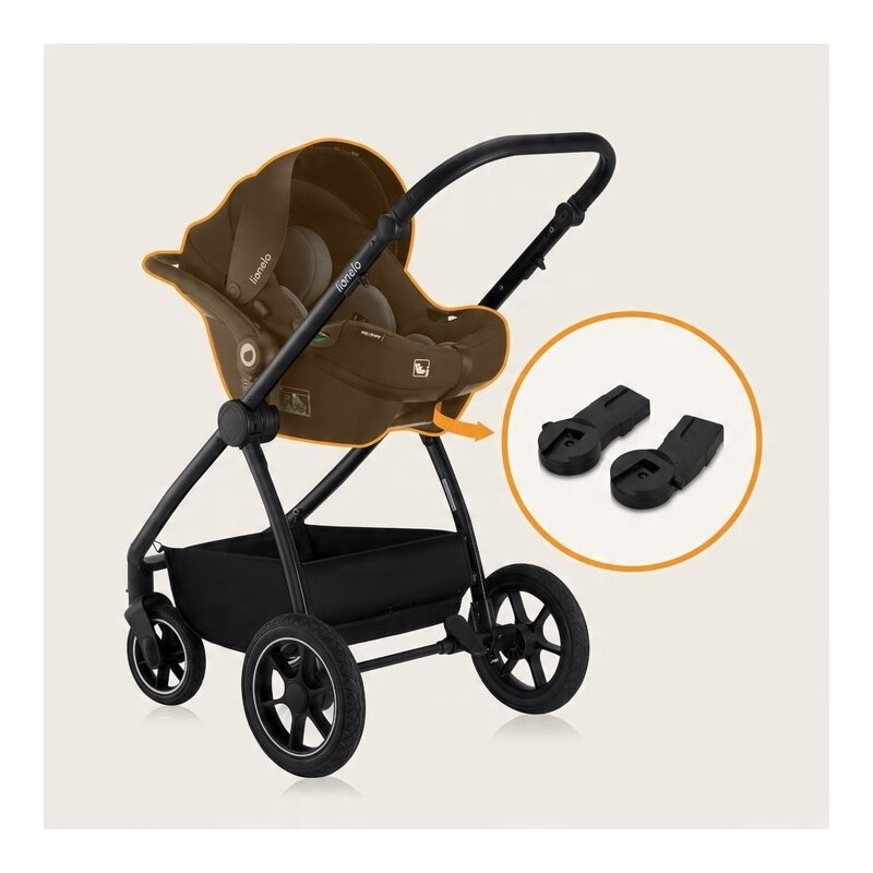 Carucior 2 in 1, Lionelo, Meril, Cu landou si scaun cu dimensiune XL, Reversibil, Cu sistem de ventilatie 3D, Cu accesorii, Pana la 22 kg, Conform cu EN1888-1 EN1888-2, EN1466, Gri [30]