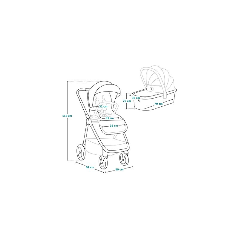 Carucior 2 in 1, Lionelo, Meril, Cu landou si scaun cu dimensiune XL, Reversibil, Cu sistem de ventilatie 3D, Cu accesorii, Pana la 22 kg, Conform cu EN1888-1 EN1888-2, EN1466, Gri [45]
