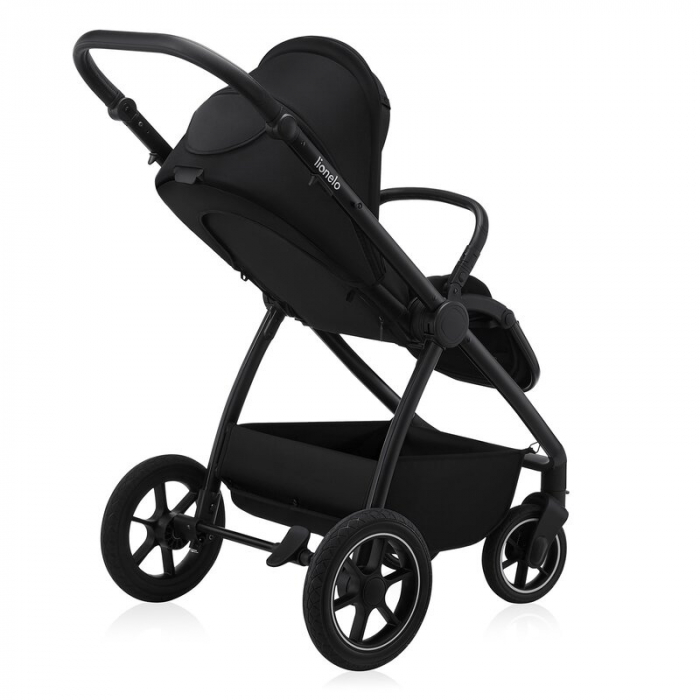 Carucior 2 in 1, Lionelo, Meril, Cu landou si scaun cu dimensiune XL, Reversibil, Cu sistem de ventilatie 3D, Cu accesorii, Pana la 22 kg, Conform cu EN1888-1 EN1888-2, EN1466, Negru [9]