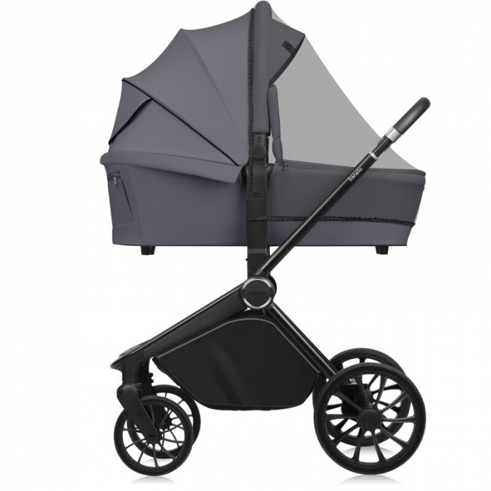 Carucior 2 in 1, Lionelo, Mika Plus, Cadru din aluminiu, Cu landou intarit si salteluta moale, Reversibil, Cu sistem de ventilatie 3D, Cu accesorii, Pana la 22 kg, Conform cu EN1888-1 EN1888-2, EN1466 [18]