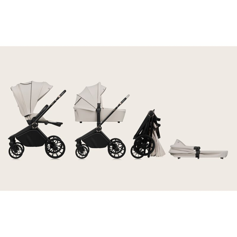 Carucior 2 in 1, Lionelo, Mika Plus, Cadru din aluminiu, Cu landou intarit si salteluta moale, Reversibil, Cu sistem de ventilatie 3D, Cu accesorii, Pana la 22 kg, Conform cu EN1888-1 EN1888-2, EN1466 [3]