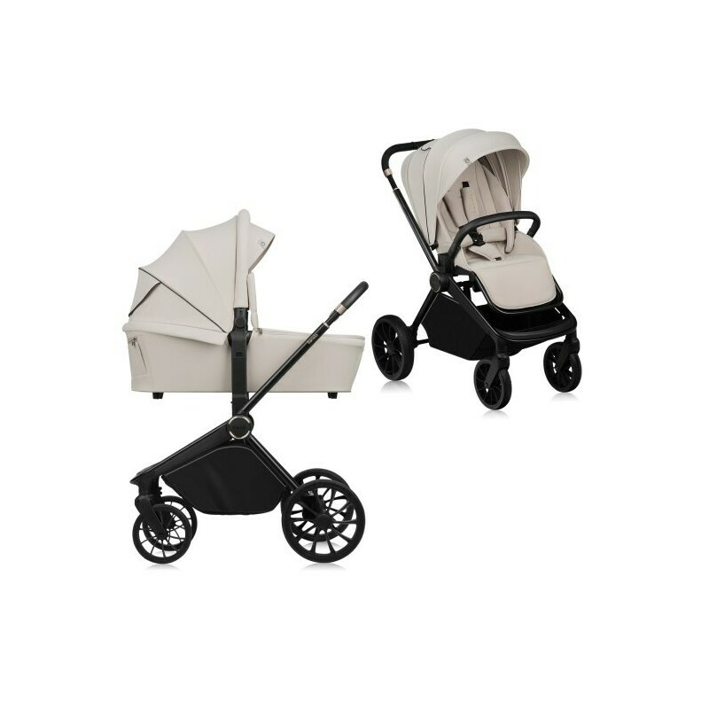 Carucior 2 in 1, Lionelo, Mika Plus, Cadru din aluminiu, Cu landou intarit si salteluta moale, Reversibil, Cu sistem de ventilatie 3D, Cu accesorii, Pana la 22 kg, Conform cu EN1888-1 EN1888-2, EN1466 [1]