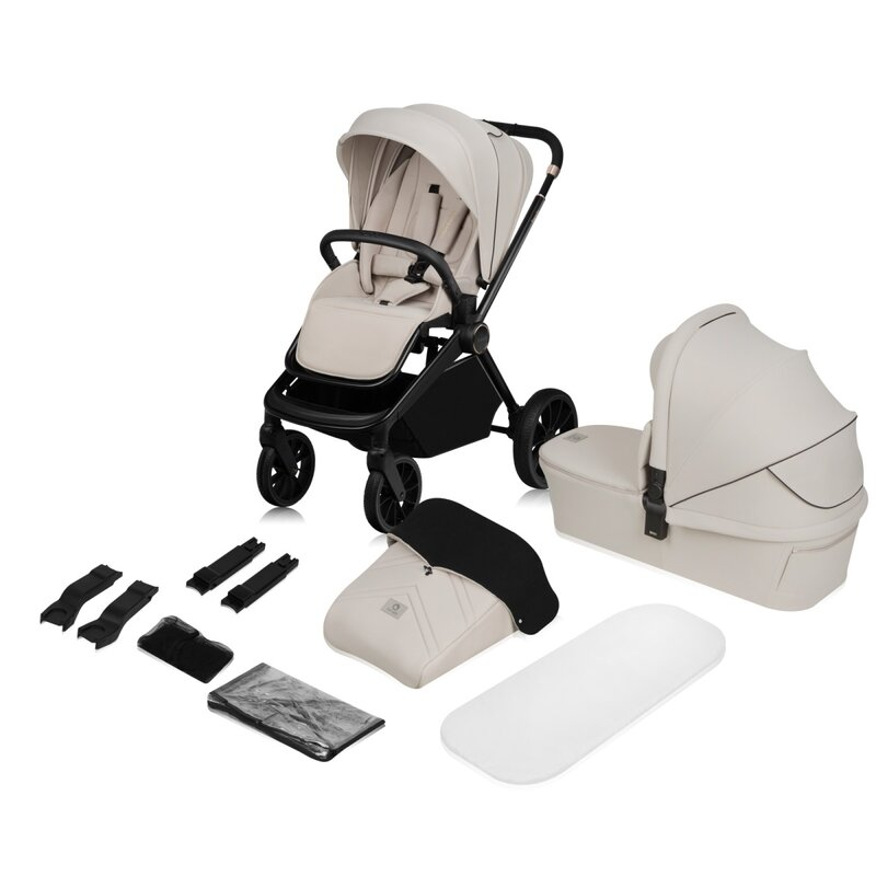 Carucior 2 in 1, Lionelo, Mika Plus, Cadru din aluminiu, Cu landou intarit si salteluta moale, Reversibil, Cu sistem de ventilatie 3D, Cu accesorii, Pana la 22 kg, Conform cu EN1888-1 EN1888-2, EN1466 [4]