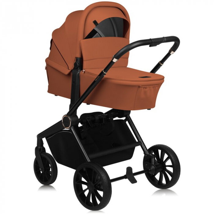 Carucior 2 in 1, Lionelo, Mika Plus, Cadru din aluminiu, Cu landou intarit si salteluta moale, Reversibil, Cu sistem de ventilatie 3D, Cu accesorii, Pana la 22 kg, Conform cu EN1888-1 EN1888-2, EN1466 [13]
