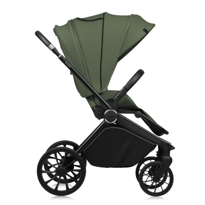 Carucior 2 in 1, Lionelo, Mika Plus, Cadru din aluminiu, Cu landou intarit si salteluta moale, Reversibil, Cu sistem de ventilatie 3D, Cu accesorii, Pana la 22 kg, Conform cu EN1888-1 EN1888-2, EN1466 [11]