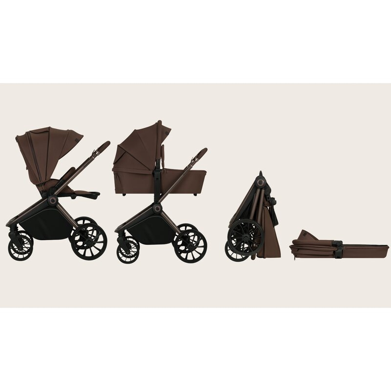 Carucior 2 in 1, Lionelo, Mika Plus, Cadru din aluminiu, Cu landou intarit si salteluta moale, Reversibil, Cu sistem de ventilatie 3D, Cu accesorii, Pana la 22 kg, Conform cu EN1888-1 EN1888-2, EN1466 [5]