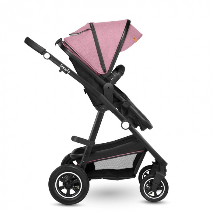 Carucior 3 in 1, Lionelo, Amber, Cadru aluminiu, Cu landou intarit si salteluta moale, Cu scoica auto testata ADAC, Reversibil, Cu accesorii, Geanta parinti, Pana la 22 kg, EN1888-1 EN1888-2 EN1466 EC [11]