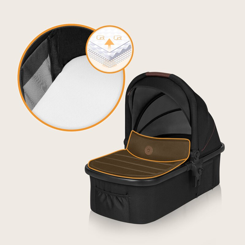 Carucior 3 in 1, Lionelo, Amber, Cadru aluminiu, Cu landou intarit si salteluta moale, Cu scoica auto testata ADAC, Reversibil, Cu accesorii, Geanta parinti, Pana la 22 kg, EN1888-1 EN1888-2 EN1466 EC [39]