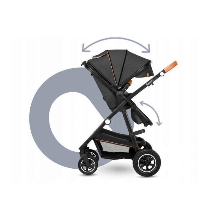Carucior 3 in 1, Lionelo, Amber, Cadru aluminiu, Cu landou intarit si salteluta moale, Cu scoica auto testata ADAC, Reversibil, Cu accesorii, Geanta parinti, Pana la 22 kg, EN1888-1 EN1888-2 EN1466 EC [45]