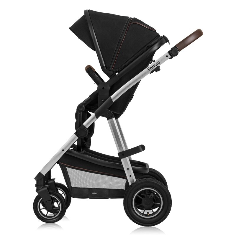 Carucior 3 in 1, Lionelo, Amber, Cadru aluminiu, Cu landou intarit si salteluta moale, Cu scoica auto testata ADAC, Reversibil, Cu accesorii, Geanta parinti, Pana la 22 kg, EN1888-1 EN1888-2 EN1466 EC [13]