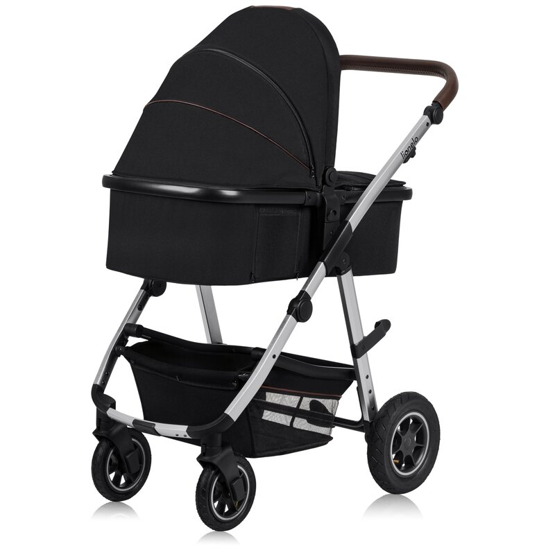 Carucior 3 in 1, Lionelo, Amber, Cadru aluminiu, Cu landou intarit si salteluta moale, Cu scoica auto testata ADAC, Reversibil, Cu accesorii, Geanta parinti, Pana la 22 kg, EN1888-1 EN1888-2 EN1466 EC [11]