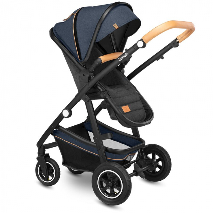Carucior 3 in 1, Lionelo, Amber, Cadru aluminiu, Cu landou intarit si salteluta moale, Cu scoica auto testata ADAC, Reversibil, Cu accesorii, Geanta parinti, Pana la 22 kg, EN1888-1 EN1888-2 EN1466 EC [39]